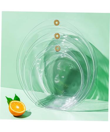 OFFSCH Transparent Plastic Washbasin Wash Basin Plastic Face Cleaning Basin Salon Washing Basin Wash Plastic Basin Foot Soaking Basin Kitchen Sink Bowl Wash Bowl Vegetable Bowl Baby Large Transparent 26.7x25.7cm - Buy Online on SooperMarket.com
