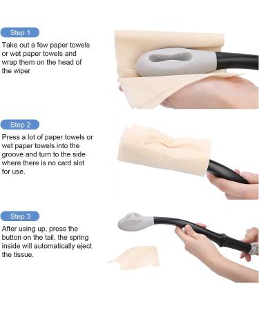 Bottom Buddy Toilet Tissue Wiping Aids Tools Long Reach Comfort Wiper Extends Your Reach Over 15" Grips Toilet Paper or Pre-Moistened Wipes(3#) - Buy Online on SooperMarket.com