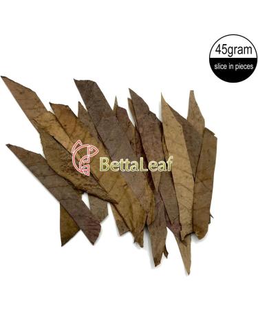 BettaLeaf Comfort Zone for Fish Indian Almond Leaves Slice in Pieces Leaf Ready to use 45 Grams Pack (80 100 Pieces) | Best Gold Brown Quality | Fish Tank for Betta Fish Shrimp Crayfish for Healthy - Buy Online on SooperMarket.com
