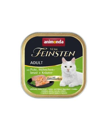 Animonda of the finest adult cat food wet food for adult cats feasts with turkey chicken breast + herbs 32 x 100 g of feasts with turkey chicken breast + herbs 100 g (32 pack)
