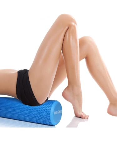 High Pulse Fascia Roll - Pilates Foam Roller with Fitness Band & Free Poster | 43 cm - Ideal for Muscle Strength & Fascia Massage - Buy Online on SooperMarket.com