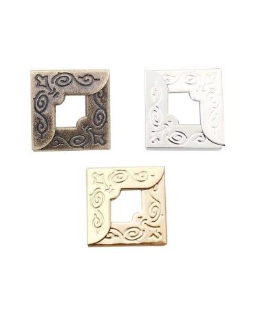 150PCS Book Corner Protector Metal Corner Cover for Scrapbook Album Menu Folder Include 50PCS Gold  50PCS Silver and 50PCS Bronze