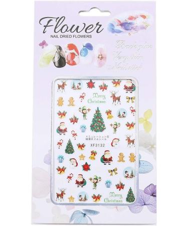 Brishow Christmas Nail Stickers 8 Sheets Nail Polish Stickers Self-Adhesive Elk Snow Nail Art Decals Full Wraps Nail Art Designs for Women Girls - Buy Online on SooperMarket.com