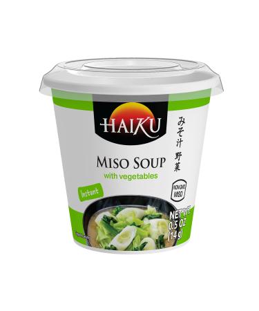 Miso Soup with Vegetables Haiku Instant Soup Cup Authentic Japanese Ingredients 14g