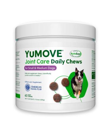 Lintbells YuMOVE Joint Supplement Dog Chews - Contains Glucosamine Green Lipped Mussel - Natural Relief from Hip Ache Stiff Joints - 1 Month s Supply (Small & Medium)