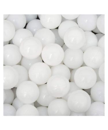 LittleTom 50 Balls for Ball Pit 5.5cm Baby Balls Plastic Balls Baby Play Balls White