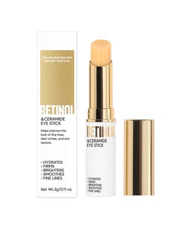 Retinol Eye Stick Retinol Eye Cream for Dark Circles and Puffy Eyes Anti Wrinkle Eye Cream Anti Aging Under Eye Cream for Women/Men Eye Balm Stick Smoothens Wrinkles Fade Fine Lines