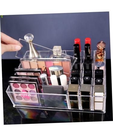 IMIKEYA Lipstick Stand 2 Pcs Makeup Storage Case Makeup Holder Display Makeup Case Storage Box Eyeshadow Palette Powder Transparentx2pcs 24.7X18.2X7CMx2pcs - Buy Online on SooperMarket.com