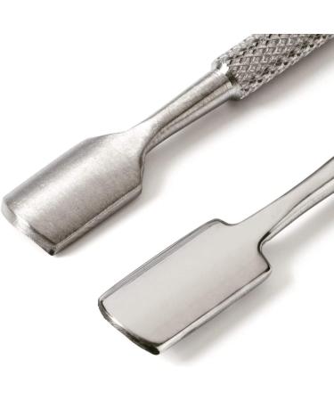 Stainless Steel Cuticle Pusher and Clipper Set - Dual Head Pusher Remover Kit for Nail Care and Gel Polish Removal - Buy Online on SooperMarket.com