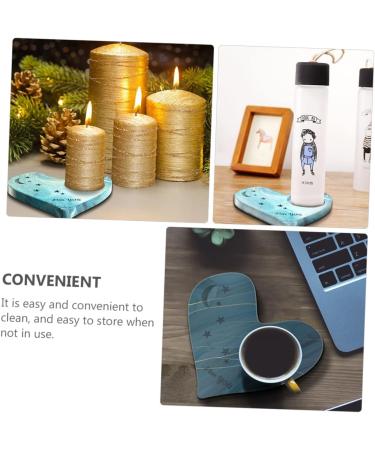 STOBOK 2pcs Coaster Mold Silicone Molds Moon Star Tray Resin Molds Simple Diy Mold Epoxy Resin Heart-shaped Whitex2pcs 13.6X13CMx2pcs - Buy Online on SooperMarket.com