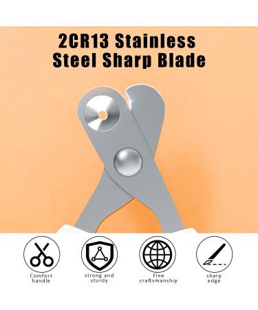 Tinkber 2-Pack Cat Nail Clippers - Stainless Steel Round Pet Nail Shears for Cats Puppies & Small Dogs - Blue & Orange - Buy Online on SooperMarket.com