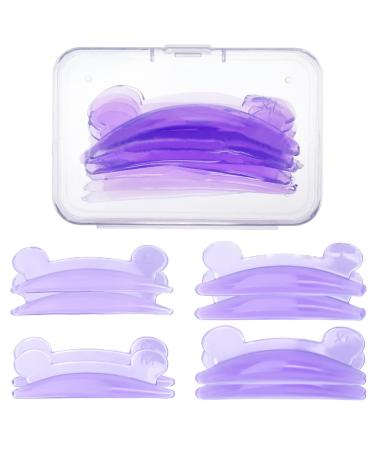 Geteawily Eyelash Enhancer Rods Eyelash Enhancer Pads - 4 Pairs Bear Style Silicone Soft Eyelash Enhancer Pads Soft Eyelash Lift Rods