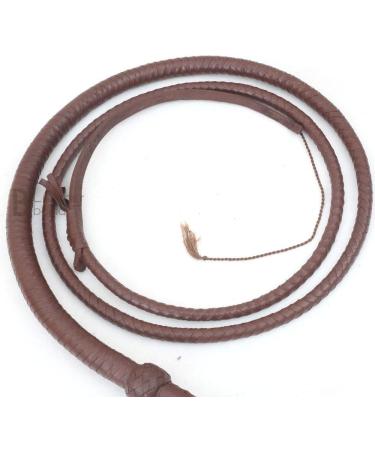 Indiana Jones Style 8 Foot & 10 Foot Dark Brown Leather Bullwhip 8 Strands Real Cowhide Leather Bull Whip 8 Feet - Buy Online on SooperMarket.com