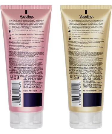 Vaseline Gluta-Hya Flawless Glow 200ml + Vaseline Gluta-Hya Dewy Radiance 200ml - Buy Online on SooperMarket.com