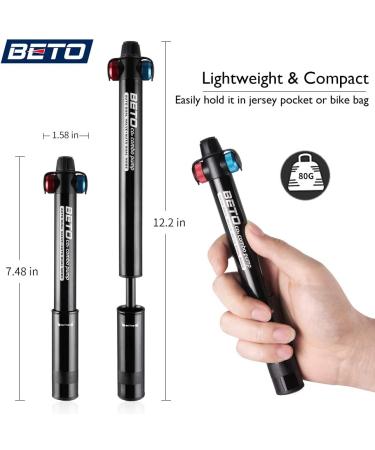 Mini Bike Pump with CO2 Inflator - Dual Mode Hand Pump - Portable Tire Pump for Presta/Schrader Valves (Style A) - Buy Online on SooperMarket.com