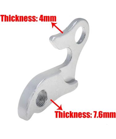 2 Pcs Universal Bicycle Derailleur Hanger Frame Gear Tail Hook - Silver Tone - Buy Online on SooperMarket.com