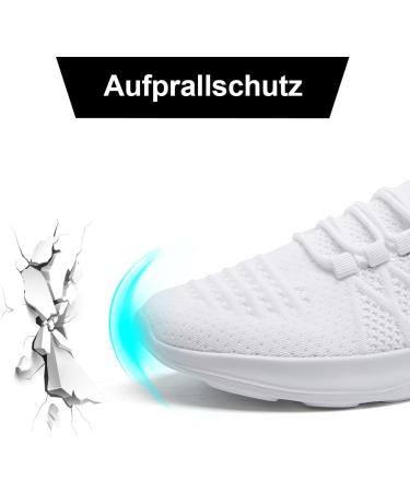 Buy ZDFQLGV Women's White Sports Shoes - Comfortable Slip-On Tennis Running & Hiking Footwear | Light & Breathable Fitness Shoes - EU 38 - Buy Online on SooperMarket.com