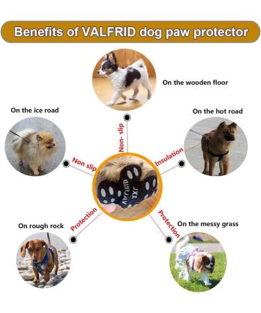 Buy VALFRID Anti-Slip Paw Protectors for Dogs - 24 Pieces Self-Adhesive Silicone Gel Non-Slip Dog Shoes & Socks for Small Dogs (S 3.3*3.9cm 0-5kg) - International Shipping Available - Buy Online on SooperMarket.com