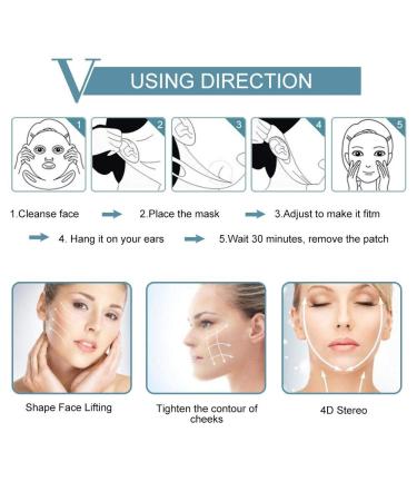 V-Line Masks | V Face Thin Mask for Chin Contour & Anti-Aging | Firming Moisturizing & Wrinkle Reduction - Buy Online on SooperMarket.com