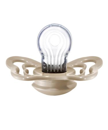BIBS Couture Collection Pacifiers | BPA-Free Baby Soothers from Denmark | Set of 2 Vanilla/Dark Oak & Transparent | Size 0-6 Months - Buy Online on SooperMarket.com