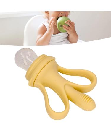 Soft Baby Fruit Feed Pacifier - Yellow Massage Rubber for Newborns | Improves Hand-Eye Coordination | International Shipping - Buy Online on SooperMarket.com