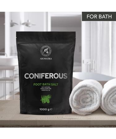 Foot Bath Salt Coniferous 35Oz | Natural Sea Salt & Swiss Stone Pine Oil | Relaxing Foot Care & Aromatherapy for Tired Feet - Buy Online on SooperMarket.com