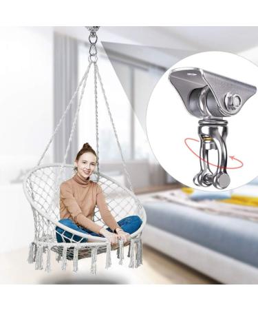 SELEWARE Heavy Duty Silent Swing Hanger Swivel Hook for Porch Swing/Hammock Chair - 2 Pack - Buy Online on SooperMarket.com