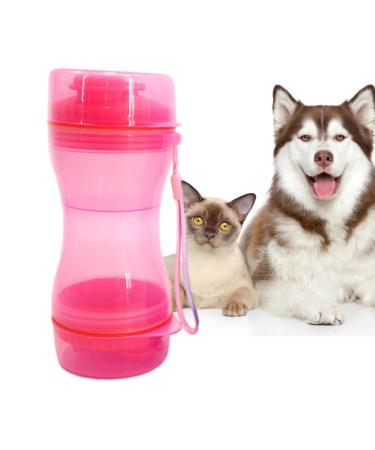 Boiler portable water mug for pets |Refrested -proof portable puppy donor water bottle with large capacity for puppies and cats pink