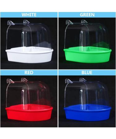 POPETPOP Covered Bird Bath for Small Birds - Ideal for Canaries, Budgies, and Parrots - White - Buy Online on SooperMarket.com