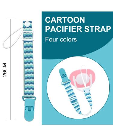 4PCS Baby Pacifier Chain Clips - Secure & Stylish Pacifier Holder for Boys & Girls | Durable Fabric Bands - Buy Online on SooperMarket.com