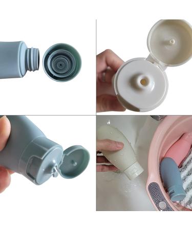 Tomedeks 3-Pack Silicone Travel Bottles 60ml - Refillable & Reusable Shampoo/Conditioner Containers for Travel - Buy Online on SooperMarket.com