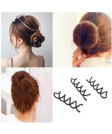 30pcs Black Spiral Bobby Hair Pins with Non-Scratch Round Tips - Buy Online on SooperMarket.com