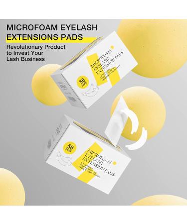 LASHVIEW 50 Pairs Natural Microfoam Under Eye Pads for Eyelash Extensions - Lint Free, Hypoallergenic, Stick Well, Fit Most Eye Shapes - Buy Online on SooperMarket.com