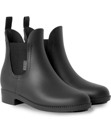 Horze Bonn Rubber Paddock Boots Black EU 42 - Durable and Stylish Horse Riding Footwear - Buy Online on SooperMarket.com