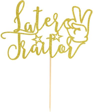 Arthsdite Later Traitor Cake Topper Relocating/Going Away/Job Change/Retirement/Last Day Office/Farewell Party Decoration - Gold Glitter - Buy Online on SooperMarket.com