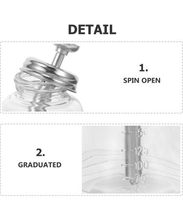 Baluue Push-down Dispenser Bottle - Empty Refillable Pump Bottle Empty Cleaner Storage Bottle for Nail Polish Remover Liquid - Buy Online on SooperMarket.com