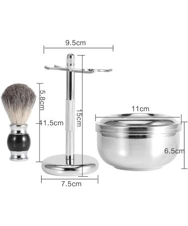 Professional 3-in-1 Shaving Set for Men - Razor Brush & Holder | Perfect Gift for Father's Day & Birthdays - Buy Online on SooperMarket.com