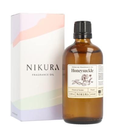 Nikura | Honeysuckle Fragrance Oil - 100ml | Perfect for Soap Making Candle Making Wax Melts Diffuser | Great for use in Bath Bombs Perfume Oil Perfume Scents Potpourri | Vegan & UK Made