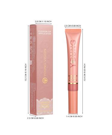 YOUNG VISION Hydrating Liquid Lipstick & Gloss Tint - Oil Infused Versatile Nude to Red Shades Cushion Applicators - Labial Liquido & Brillo Labial 03 - Sunset Glow | International Shipping Available - Buy Online on SooperMarket.com