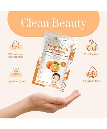 Clear Beauty Vitamin C & Collagen Under Eye Patches - Dark Circle & Puffiness Treatment - Anti-Aging, Cooling & Soothing - Cruelty-Free Korean Skincare - Buy Online on SooperMarket.com