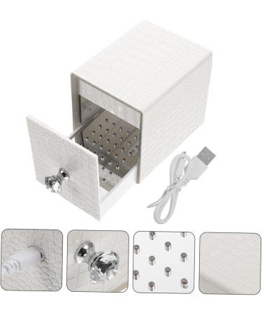 ABOOFAN Nail Polish Storage Para U as Nail Art Tool Nail Tools for Nail Art Nail Nail Organizer Manicure Tools Female White Electric Nail Dust-proof Acrylic 12x8.5cm White - Buy Online on SooperMarket.com