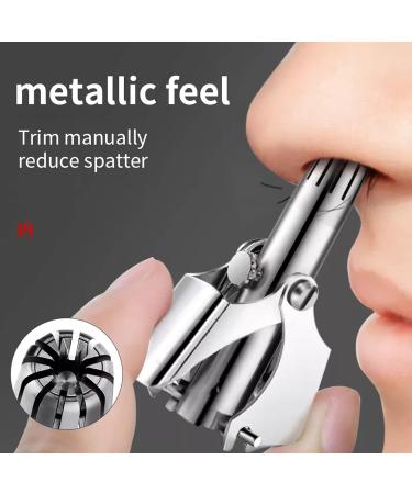 Greensen Manual Stainless Steel Nose Hair Trimmer - Safe & Effective 360 Rotation - Perfect for Men - Buy Online on SooperMarket.com