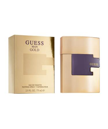GUESS Gold Eau De Toilette Spray for Men 2.5 Oz