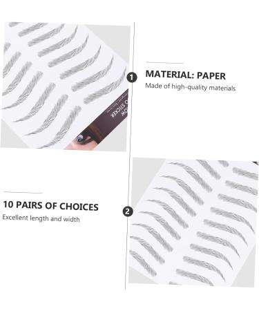 Mikinona 12 Sheets Waterproof Eyebrow Stickers Eyebrow Shaping Sticker Imitation Eyebrow 3d Makeup Tools Hair - Buy Online on SooperMarket.com