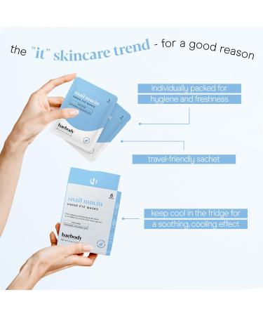 Baebody Advanced Snail Mucin Under Eye Masks - Hydrating Patches for Puffy Eyes & Dark Circles (6 Pairs) | Korean Eye Gel for Fine Lines - Buy Online on SooperMarket.com