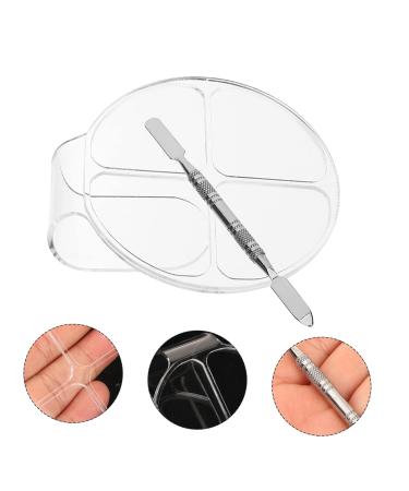 Buy 2 Sets Acrylic Powder Chassis Color Mixing Plates - Essential Makeup Mixing Trays for Women | Foundation Palette & Lipstick Tools - Buy Online on SooperMarket.com