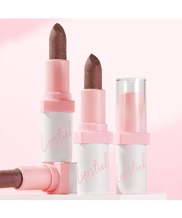 Metallic Dark Brown Lipstick Liner Set - Long Lasting Glitter Diamond Lip Color | Full Coverage Non-Stick Makeup for Women - Buy Online on SooperMarket.com