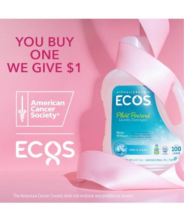 Earth Friendly Products ECOS Hypoallergenic Laundry Detergent Magnolia Lily 200 Loads 100oz - Pack of 2 - Buy Online on SooperMarket.com