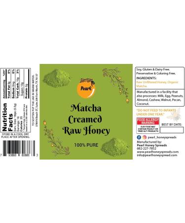Pearl Honey Spreads Creamed Raw Honey Variety Flavored Gift Set| Raw and Unfiltered Pure Honey| Organic Matcha | Organic Cacao| Organic Cayenne| Organic Cinnamon| Organic Cacao|1.5 Ounces Per Jar - Buy Online on SooperMarket.com