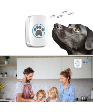 Wireless Touch Cat & Dog Bell Buzzer - Waterproof Intelligent LED Doorbell with 300m Range 60 Ringtones & Adjustable Volume - Buy Online on SooperMarket.com